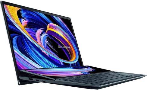 ASUS ZenBook Duo 14 UX482 شاشة لمس FHD مقاس 14 بوصة، منصة Intel Evo، Core i7-1195G7، ذاكرة الوصول العشوائي 8 جيجابايت، 512 جيجابايت PCIe SSD، ScreenPad Plus، Windows 11 Home، WiFi 6E، أزرق سماوي، UX482EAR-DH71T in Kuwait