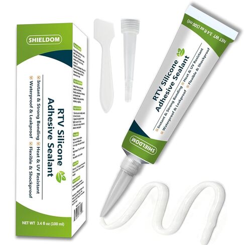 RTV Silicone لاصق السدادات 100 ٪ السدادات السيليكون سلك جميع الأغراض مقاومة للماء الالتصاق أقوى ، تقليص وكراك السد للسيارة ، المطبخ ، النافذة ، الحمام ، الباب (صاف ، 3.4 فلوريدا أوقية.) in Kuwait