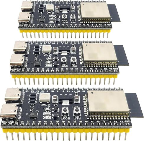 3 قطع لوحة تطوير ESP32 S3، وحدة تحكم دقيقة ثنائية النواة N16R8، مع 44 دبابيس GPIO ملحومة مسبقًا، ورقاقة CH343P، ومنافذ مزدوجة من النوع C، وواي فاي 2.4 جيجا هرتز وبلوتوث 5 ESP32-S3-DevKit لـ Arduino in Kuwait