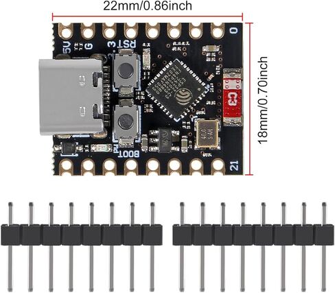 ESP32 ESP32-C3 لوحة تطوير ESP32 C3 Mini WiFi بلوتوث 160 ميجا هرتز تردد التشغيل 2.4 جيجا هرتز واي فاي وبلوتوث 5.0 C3 سوبر ميني لاردوينو (1 قطعة) in Kuwait