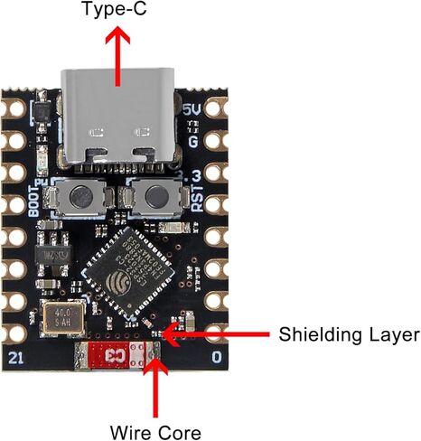 ESP32 ESP32-C3 لوحة تطوير ESP32 C3 Mini WiFi بلوتوث 160 ميجا هرتز تردد التشغيل 2.4 جيجا هرتز واي فاي وبلوتوث 5.0 C3 سوبر ميني لاردوينو (1 قطعة) in Kuwait