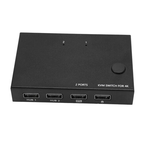 واجهة الوسائط المتعددة عالية الدقة KVM Switch 1 عرض 2 جهاز كمبيوتر، 4 منافذ USB 2.0، 4K 60 هرتز، يدعم نظام التشغيل Chrome لجهازي كمبيوتر لمشاركة طابعة لوحة المفاتيح والماوس in Kuwait