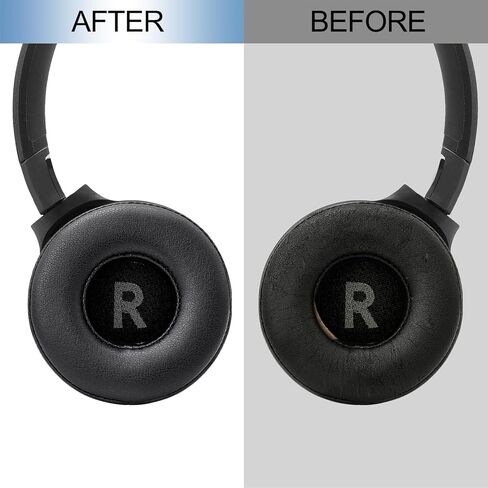 GEVO Ear Pads Replacement for Sony WH-CH500/CH510/CH520,MDR-ZX100/ZX110/ZX110NC/ZX220/XB200/ZX300/ZX330BT,MDR-V100/V150/V200/V250/V300/V400, Protein Leather Earpads Ear Cushions for DR-BT101 (Black) in Saudi Arabia