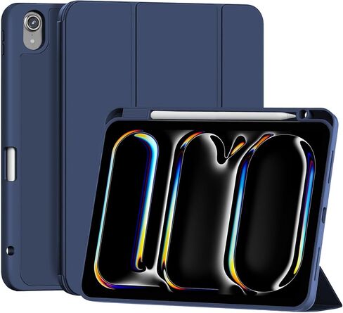 Case for ipad Air 11 inch (M3 2025/ M2 2024) & 10.9-inch iPad Air 5th/ 4th Generation Case 2022/2020,Smart Folio with Pencil Holder, Auto Wake/Sleep, Full Shockproof Protection- Dark Blue in Saudi Arabia