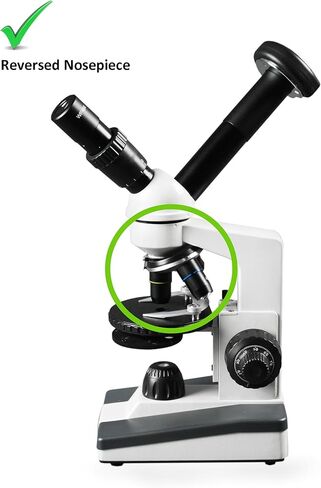 Vision Scientific VME0019-T-LD-DG1.3 Dual View Elementary Compound Microscope, 10x WF & 25x WF Eyepiece, 40x—1000x Magnification, LED Illumination, Gliding Round Stage, 1.3MP Digital Eyepiece Camera in Saudi Arabia