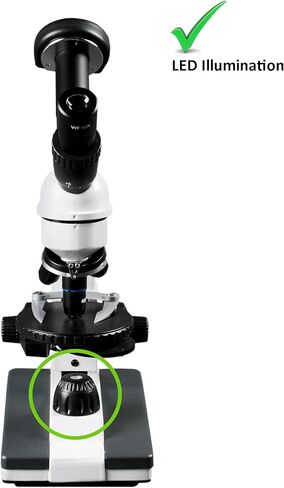 Vision Scientific VME0019-T-LD-DG1.3 Dual View Elementary Compound Microscope, 10x WF & 25x WF Eyepiece, 40x—1000x Magnification, LED Illumination, Gliding Round Stage, 1.3MP Digital Eyepiece Camera in Saudi Arabia