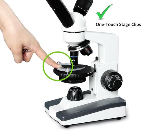 Vision Scientific VME0019-T-LD-DG1.3 Dual View Elementary Compound Microscope, 10x WF & 25x WF Eyepiece, 40x—1000x Magnification, LED Illumination, Gliding Round Stage, 1.3MP Digital Eyepiece Camera in Saudi Arabia
