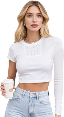 C-ZOFEK Womens White Short Cosplay Top Asymmetrical Sleeves Shirt for Halloween Costume in Saudi Arabia