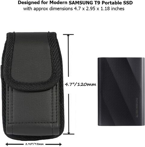 متوافق مع Samsung T9/ T7/ T7 Shield Portable SSD 4TB 2TB 1TB، حافظة محرك الأقراص الصلبة الخارجية المحمولة متوافقة مع Seagate STGX2000400 / WD 2TB Elements (الجراب فقط) in Kuwait