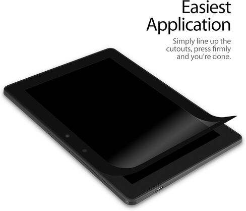 واقي شاشة BoxWave متوافق مع Kindle Fire HDX 7 (الجيل الثالث 2013) - ClearTouch Ultra مضاد للتوهج، واقي شاشة خالٍ من الفقاعات مع حدود ملونة - أسود in Kuwait