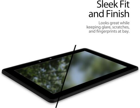 واقي شاشة BoxWave متوافق مع Kindle Fire HDX 7 (الجيل الثالث 2013) - ClearTouch Ultra مضاد للتوهج، واقي شاشة خالٍ من الفقاعات مع حدود ملونة - أسود in Kuwait