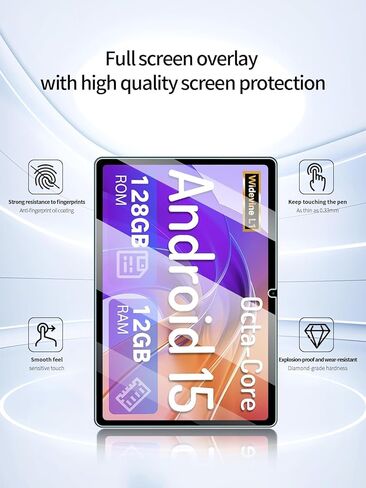 واقي شاشة لجهاز JUNYANG T30W Android Tablet 10.1 بوصة، مضاد للخدش 9H صلابة اللمس الحساسة 2.5D حواف مستديرة خالية من الفقاعات سهلة التركيب، عبوتان. in Kuwait