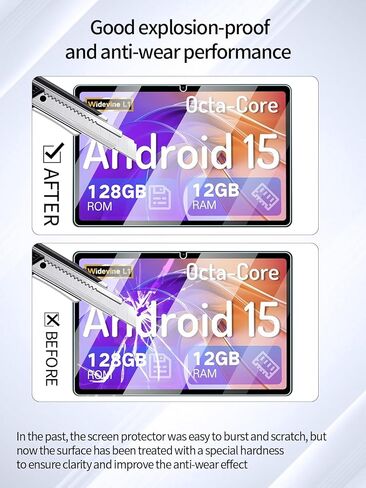 واقي شاشة لجهاز JUNYANG T30W Android Tablet 10.1 بوصة، مضاد للخدش 9H صلابة اللمس الحساسة 2.5D حواف مستديرة خالية من الفقاعات سهلة التركيب، عبوتان. in Kuwait