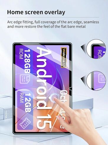 واقي شاشة لجهاز JUNYANG T30W Android Tablet 10.1 بوصة، مضاد للخدش 9H صلابة اللمس الحساسة 2.5D حواف مستديرة خالية من الفقاعات سهلة التركيب، عبوتان. in Kuwait