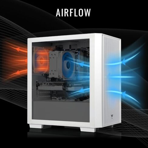 الكمبيوتر المكتبي للألعاب Thermaltake LCGS Versa i560S (Intel Core™ i7-14700F، ذاكرة DDR5 RGB سعة 16 جيجابايت بسرعة 6000MT/s، NVIDIA GeForce® RTX 5060، 1 تيرابايت NVMe M.2، WiFi، Windows 11) H16S-B76S-560-LCS in Saudi Arabia