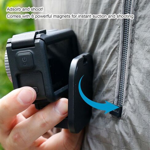 Bewinner Magnetic Neck Holder for Action Camera Phone, Magnetic Neck Mount for Action 4, Silicone POV Video Vlog Action Camera Neck Mount, Necklace with Lanyard Strap in Saudi Arabia