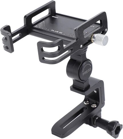 360 Deg Rotation Aluminum Alloy Stable Cycling Phone Mount for 2.2 to 3.9in Width Devices, Phone Mount Holder with Multifunctional Extension for Phone,Bike Light,Action Camera in Saudi Arabia