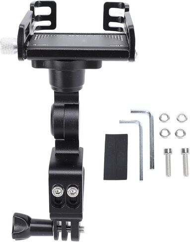 360 Deg Rotation Aluminum Alloy Stable Cycling Phone Mount for 2.2 to 3.9in Width Devices, Phone Mount Holder with Multifunctional Extension for Phone,Bike Light,Action Camera in Saudi Arabia