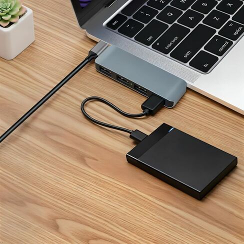USB C Hub Adapter 4 in 1,USB C Dongle with 4 USB3.0 5Gbps Data Ports,USB c Splitter Suitable for Type-C Port Computers, Smartphone and Tablet，Compatible with Windows, Mac OS, Linux, Android, and iOS in Kuwait