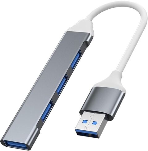 USB Hub Multiport Adapter, 4 Port USB A Splitter with USB 3.0/2.0, 5Gbps Data Transfer Compatible with MacBook, Phone, Keyboard, Mouse, HDD in Saudi Arabia