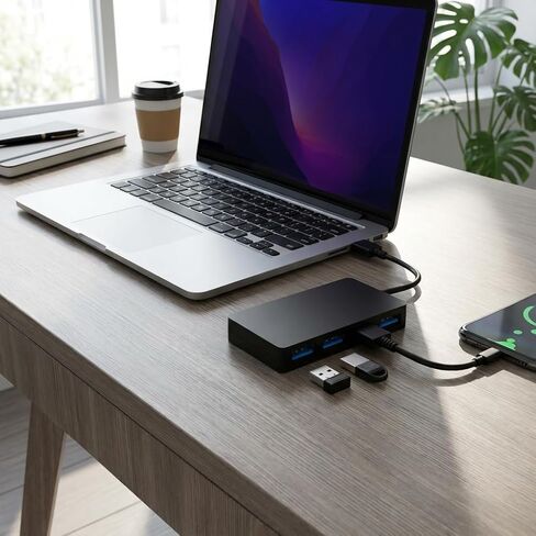 High Speed USB 3.0 Splitter 4 Port Ultra Thin Hub Adapter for Desktop and Laptop Computers in Saudi Arabia