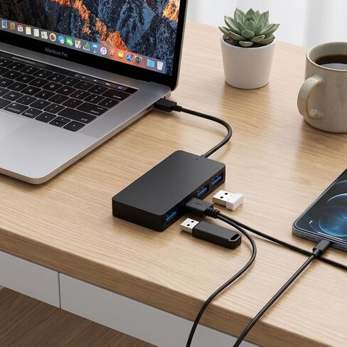 High Speed USB 3.0 Splitter 4 Port Ultra Thin Hub Adapter for Desktop and Laptop Computers in Saudi Arabia