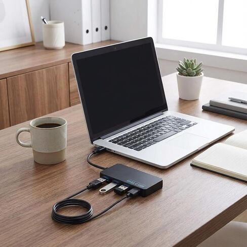 High Speed USB 3.0 Splitter 4 Port Ultra Thin Hub Adapter for Desktop and Laptop Computers in Saudi Arabia