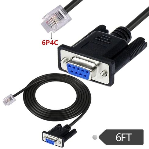 DB9Female to RJ11 6P4C Serial Cable Stable Signal Remote Management for AP7800, in Saudi Arabia