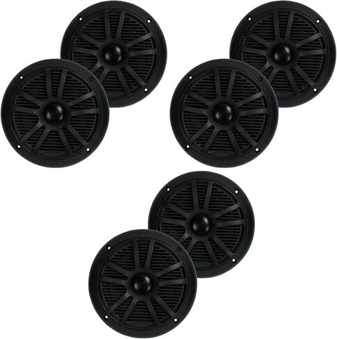 مكبرات صوت BOSS Audio MR6B مقاس 6.5 بوصة بقدرة 180 وات مزدوجة المخروط باللون الأسود البحرية (6 عبوات) in Saudi Arabia