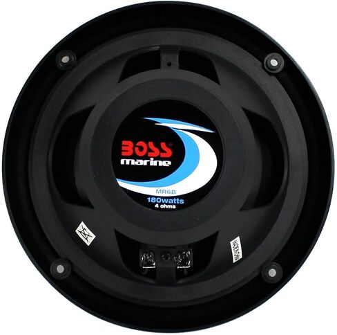 مكبرات صوت BOSS Audio MR6B مقاس 6.5 بوصة بقدرة 180 وات مزدوجة المخروط باللون الأسود البحرية (6 عبوات) in Saudi Arabia