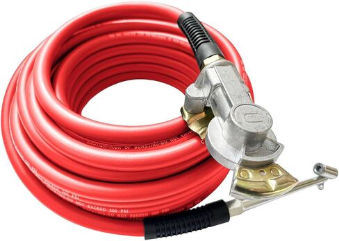 Truck Tire Inflator Kit 3/8" x 50 Ft Hybird Air Hose, 1/4" Chuck and 1/2" NPT Universal Gladhand Connection for Semi Truck,Gray in Saudi Arabia