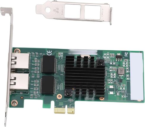 Yoidesu PCI Express Network Card, Dual RJ45 Ports 1Gbps Gigabit Ethernet Adapter with 82575 Chipset for Wins 11 10 8.1 7 Server in Saudi Arabia