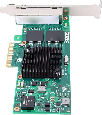 Yoidesu 4 Port Gigabit Ethernet PCIe Card, 350AM4 Chipset Network Adapter with Low Profile and Full Height Brackets, for Desktop PC Server and Industrial Applications in Saudi Arabia