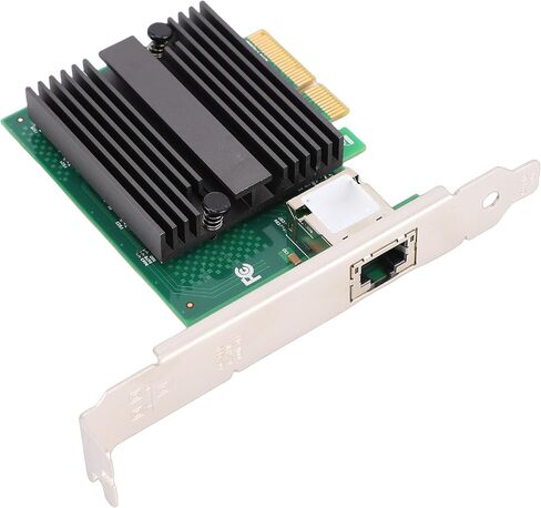 GOWENIC Ethernet Network Adapter Card, PCIex4 10G RJ45 Port with Gold Plated Fingers and Heat for Controller, for Desktop Server NAS Router in Saudi Arabia