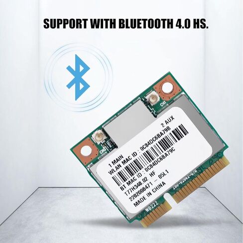 بطاقة Ar5b22 Network 4.0 WiFi Mini Pci E بطاقة 300 ميجابت في الثانية ثنائية النطاق 2.4 جيجا هرتز 5 جيجا هرتز مناسبة لأجهزة الكمبيوتر المحمولة وأجهزة الكمبيوتر المكتبية والحالات الصغيرة والأجهزة الأخرى in Saudi Arabia