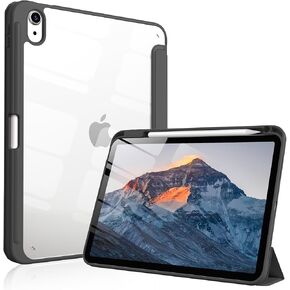 حافظة شفافة لجهاز iPad A16 الجيل الحادي عشر/العاشر مع حامل أقلام، وردي فاتح in Kuwait
