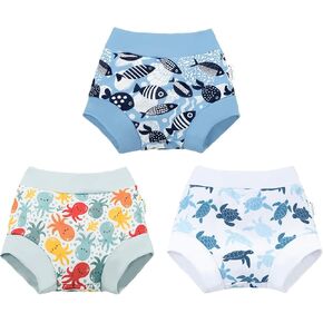 babygoal Purple Reusable Swim Diaper - Waterproof Cloth Swimmers Pants for 18 Months to 24 Months Baby Toddler Beach & Pool 3YKS06-18-24M-B in Kuwait