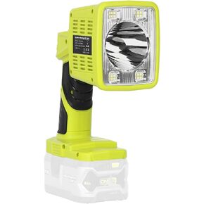 مصباح يدوي 1600LM لبطارية Ryobi ONE+ 18V Li-ion Ni-Cad Ni-Mh، مصباح يدوي محمول محمول لمشروع التخييم وورش عمل المرآب وإصلاح السيارات والطوارئ وموقع العمل (البطارية غير متضمنة) in Kuwait