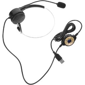 Gadpiparty USB Computer Headset with Microphone, Single-Ear Call Center Headphone for Business and Online Meetings, Black Wired Telephone Headset for Office Use in Saudi Arabia
