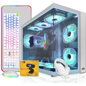 كمبيوتر MTG Khuno Gaming Tower PC-Intel Core i7 الجيل الثامن، RTX 3060 12GB 192bits، 16GB RGB ARGB Ram، 512GB Nvme، 2TB HDD، كاميرا ويب لمجموعة الألعاب، Windows 11 Pro in Kuwait
