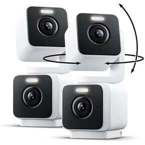 WYZE Duo Cam Pan 2 Pack, Indoor/Outdoor IP65 2K 360° Pan/Tilt Smart Home Security Camera with Color Night Vision, Compatible with Alexa & Google Assistant, White in Saudi Arabia
