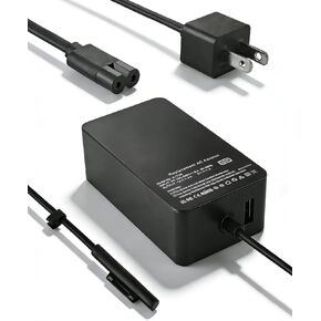65W Surface Pro Charger Compatible with Microsoft Surface Pro 11, 10, 9, 8, 7+, 7, 6, 5, 4, 3, X, Windows Surface Laptop 7/6/5/4/3/2/1, Surface Book 3/2/1, Surface Go Tablet, Support 44w 36w in Kuwait