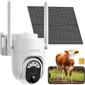 4G LTE Cellular Security Cameras Wireless Outdoor ، No WiFi Camera Security Camera ، Camera Solar Outdoor Wireless مع بطاقة SIM ، 360 درجة PTZ ، رؤية ليلية ملونة 2K ، مستشعر حركة PIR ، صوت ثنائي الاتجاه ، (2 عبوة) in Kuwait