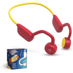 Kids Bluetooth Headphones, Air Conduction Open-Ear Headphones, Mic/Touch, 85dB Safe Volume & Parental Control, Clear Audio, 1.06oz, Rugged & Durable, IP54, 20H, Earbuds for School/Travel - Green in Saudi Arabia