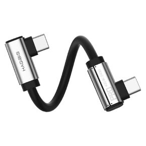 Hagibis 0.5ft 90 Degree USB4 Cable, 40Gbps Data Transfer, 8K@60Hz Video Display, 240W Fast Charging Right Angle USB-C Cable, Short Type-C Cable for iPhone 17 16 15 Pro Max, iPad Pro, Laptop in Saudi Arabia