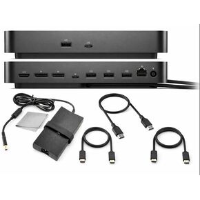 Dell Pro Smart Dock SD25 Bundle – USB C Docking Station with 130W Charging + HDMI Cable, USB C Cable, DisplayPort Cable + Cleaning Cloth, Multi-Display Support, 2.5GbE Ethernet, Black in Kuwait