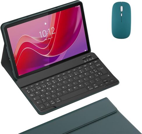 حافظة لوحة مفاتيح لجهاز Lenovo Tab M11 مقاس 11 بوصة (TB330FU/TB330XU)، تصميم إسباني، غطاء حامل نحيف من البولي يوريثان مع لوحة مفاتيح لاسلكية قابلة للفصل مغناطيسيًا، ماوس كمبيوتر لوحي، وردي in Kuwait