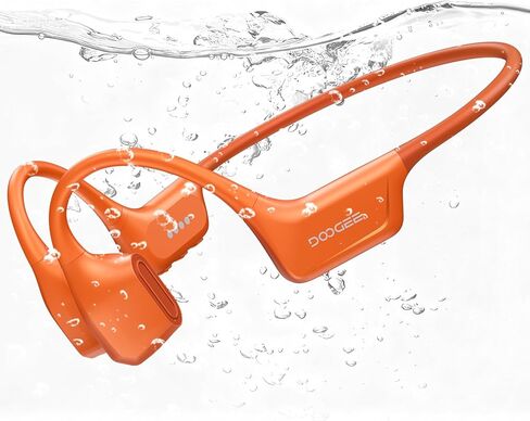 DOOGEE BoneAir Swim Conduction Headphones, Open-Ear Bluetooth Wireless Sport Earphones for Running, Swimming & Sports, Workouts - Sweat Resistant, IP68 Waterproof, Secure Comfortable Fit （Dark Gray） in Saudi Arabia