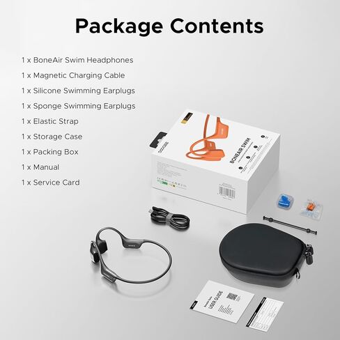 DOOGEE BoneAir Swim Conduction Headphones, Open-Ear Bluetooth Wireless Sport Earphones for Running, Swimming & Sports, Workouts - Sweat Resistant, IP68 Waterproof, Secure Comfortable Fit （Dark Gray） in Saudi Arabia