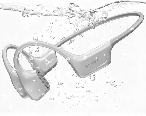 DOOGEE BoneAir Swim Conduction Headphones, Open-Ear Bluetooth Wireless Sport Earphones for Running, Swimming & Sports, Workouts - Sweat Resistant, IP68 Waterproof, Secure Comfortable Fit （Dark Gray） in Saudi Arabia